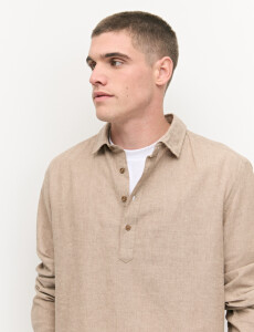 012766 CAMISA LINO WIN Camel