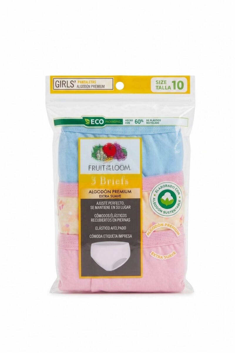 Pack x3 Culotte para niña MULTICOLOR