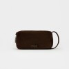 Bandolera Horizon en cuero gamuza Chocolate