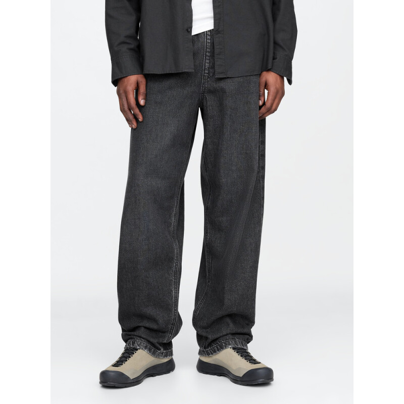 ULTRA SOFT PULL ON BAGGY BLACK WASH