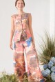 PANTALON WIDE XL LINEN PRINT Sol