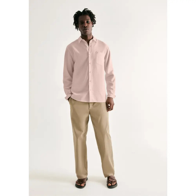 CAMISA MASC ROSA CLARO