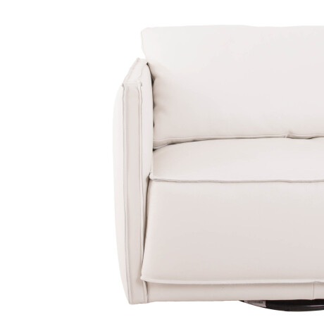 BUTACA 1 CUERPO CUERO-100-NATURAL BLANCO ROMEO TP2 GRANO