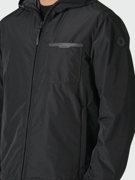 MONCLER - Chaqueta camisera con plumón Gascoyne Negro