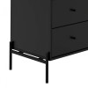 Cómoda Jasper 3 cajones Negro Mate