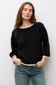 Sweater escote bote negro