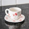 Taza de cerámica moños 350ml Taza de cerámica moños 350ml