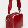 Mini bag Club House en efecto cuero liso Bordeaux