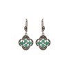 Caravanas Flor - Raíz de esmeralda - Plata 925 - esmeralda - CA8439 conpiedra