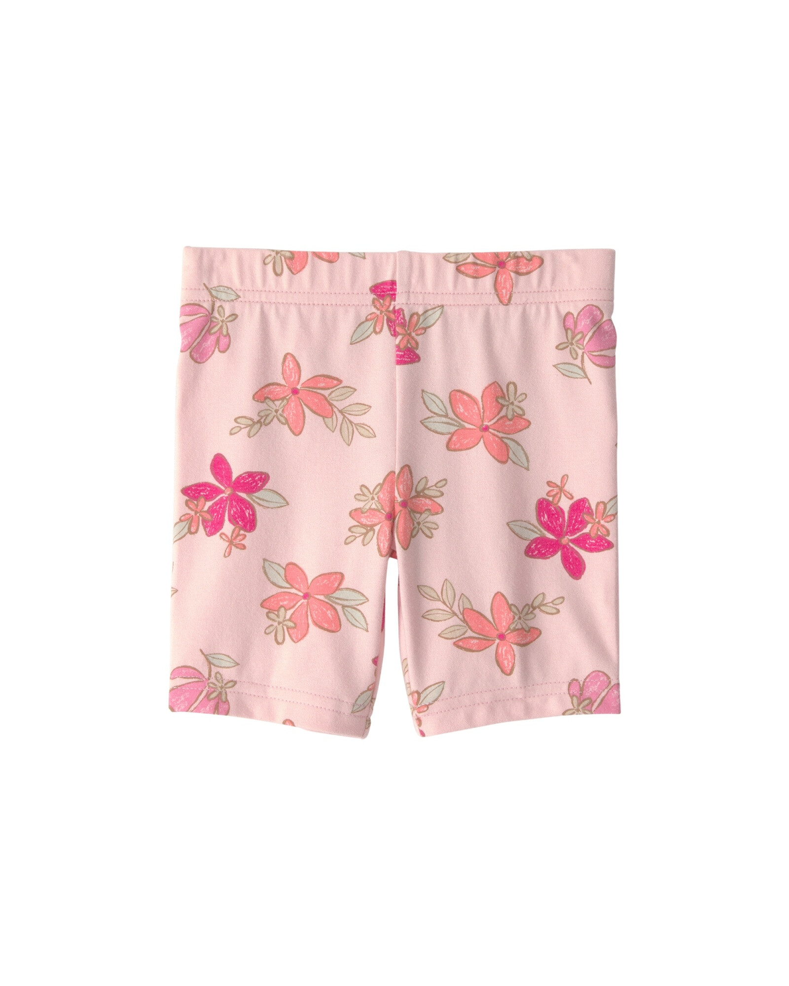 Short ciclista de algodón, rosado, diseño floral Sin color