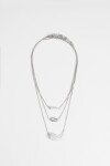 Collar triple plateado