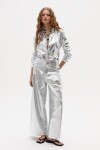 Pantalón Culotte en Lino Metalizado Silver