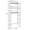 Mueble sobre inodoro Sensei D´Acqua 3 estantes Plateado