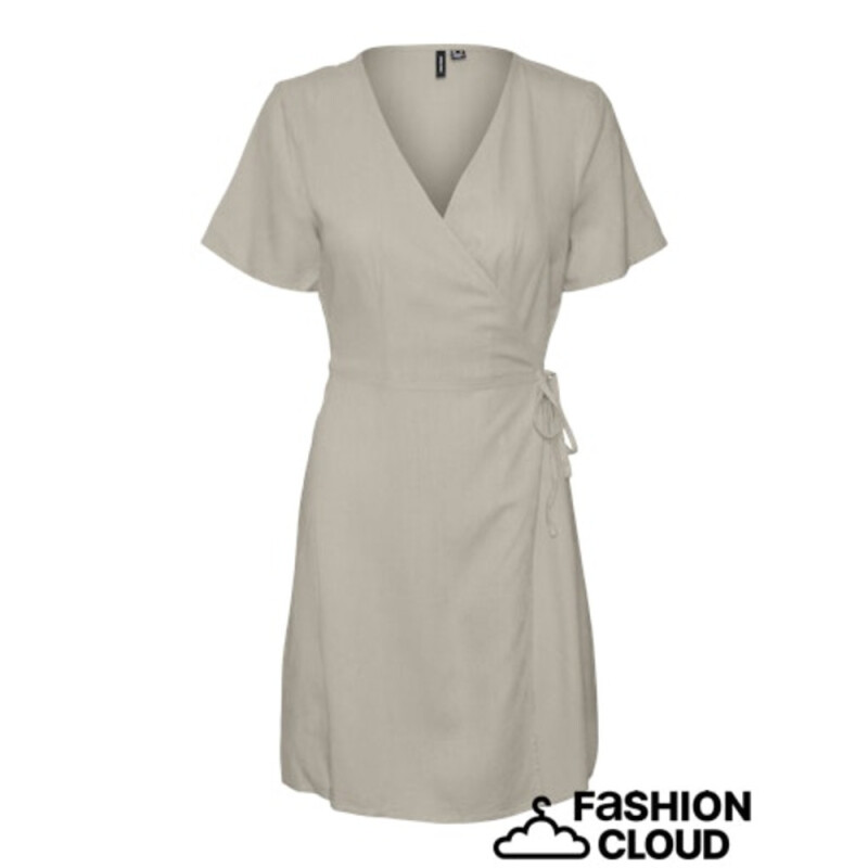 VMMYMILO S/S SHORT WRAP DRESS WVN GA Silver Lining