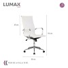 Silla Ejecutiva Lumax Tady Ergonómica Con Tapizado En Ecocuero Y Base De Acero Beige