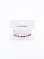 SET BRAZALETE PLATEADO