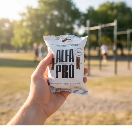 Alfajor Protéico Reducido en calorías Chocolate Blanco caja x 8 unidades Alfapro Alfajor Protéico Reducido en calorías Chocolate Blanco caja x 8 unidades Alfapro