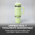 Vaso Térmico Acero inoxidable Doble 890ml + 295ml C/pajita Color Verde