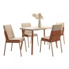 Juego de Comedor Stellar Hug Rectangular 4 sillas Marron