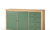 Cómoda 2 Puertas 4 Cajones - Mari Verde