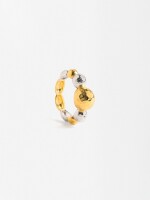 Anillo De Esferas Bicolor - Plata De Ley 925 bicolor