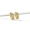 Caravanas aros Greca y zirconia de oro- Oro bajo - Zirconia- CA8155 conpiedra