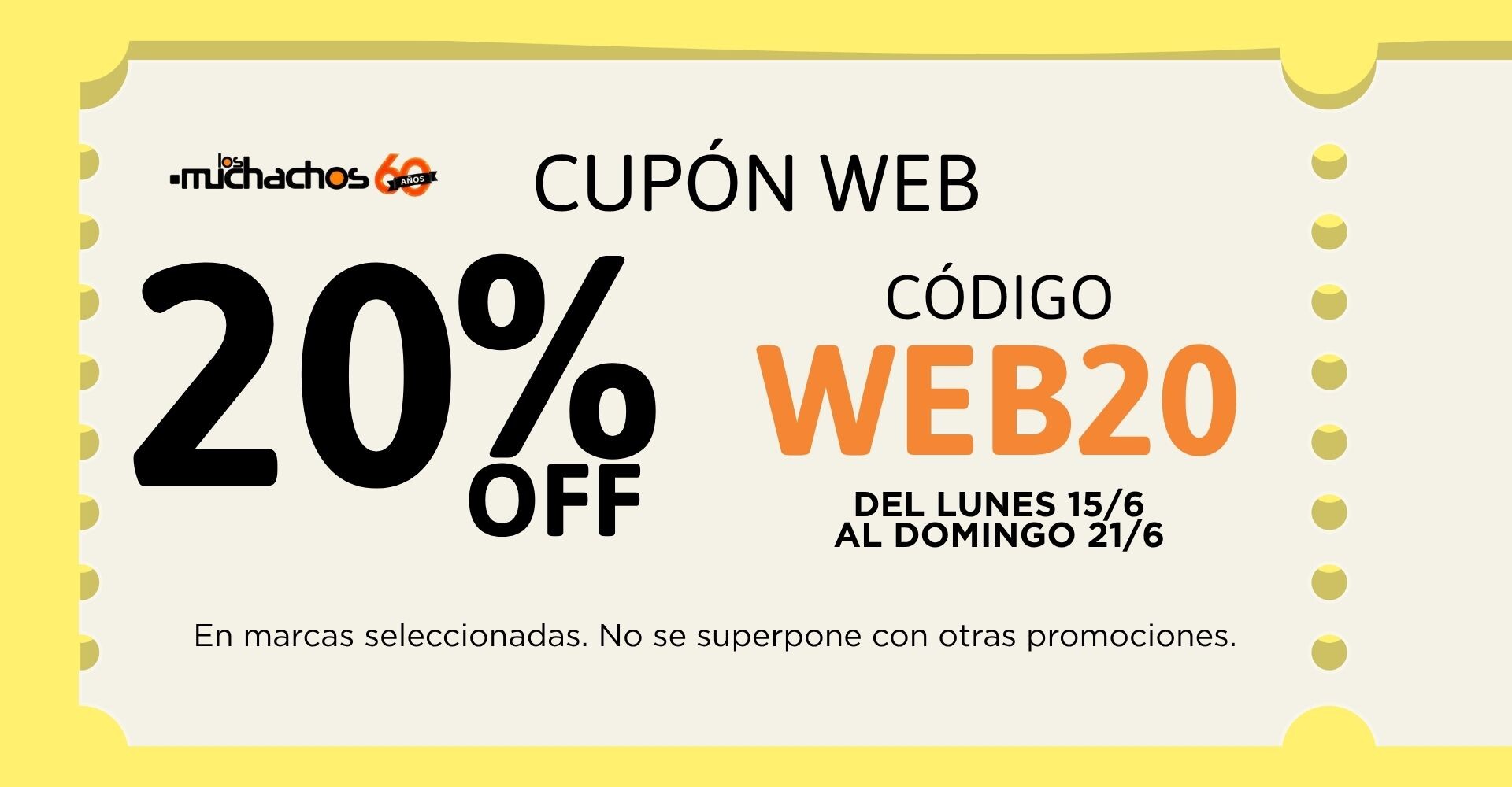 cupón 20%OFF