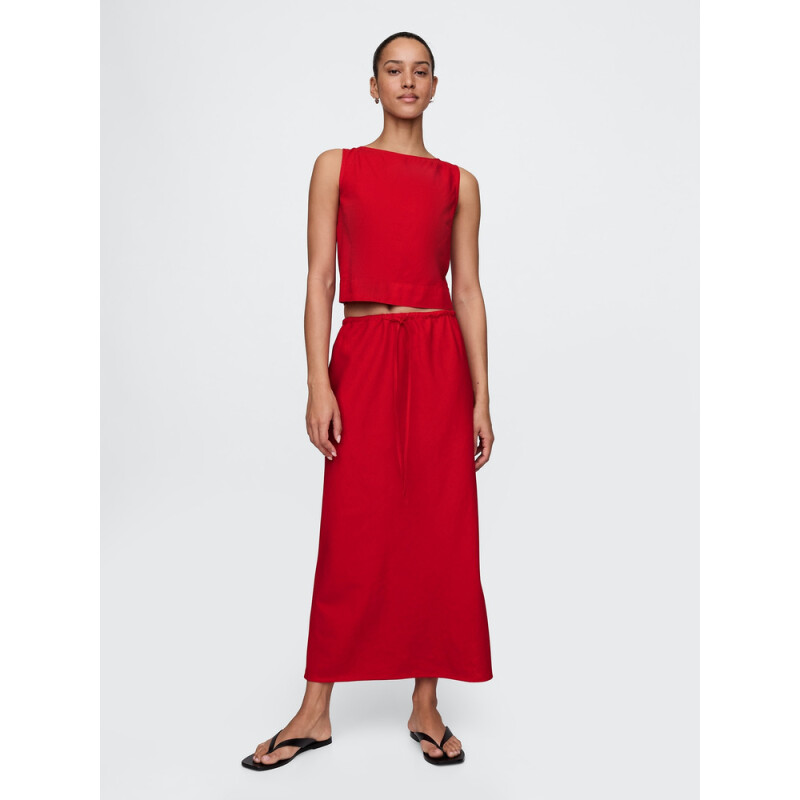 SL SHELL TANK - LINEN TOMATO SAUCE