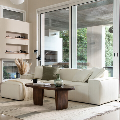 Sofá Arizona Ottoman 3 cuerpos - Beige