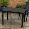 MESA DE EXTERIOR DARKSIDE Negro - RECTANGULAR