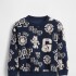 VARSITY LOGO CREW TAPESTRY NAVY