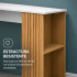 Escritorio ComboHome Nórdico Estantes Laterales 120 Cm Deco Blanco 1