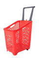 Canasto De Mano Con Ruedas Rojo Canasto De Mano Con Ruedas Rojo