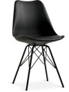 Silla de comedor KLARUP polipiel negro/negr Silla de comedor KLARUP polipiel negro/negr