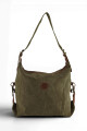 Cartera lona con hebillas verde