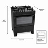 Cocina A Gas James 5 Hornallas Negra Con Mesada De Vidrio Negra C 695 V Cocina A Gas James 5 Hornallas Negra Con Mesada De Vidrio Negra C 695 V