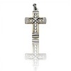 Dije Cruz Labrada-Plata 925 y Oro-Sin Piedra-CP5322 sinpiedra