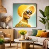 CUADRO LED SUN HAT WOMAN Amarillo - -