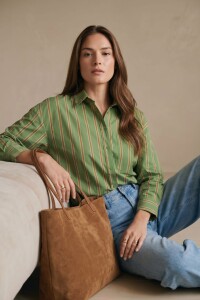 Camisa Rayada Verde