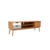 Rack para TV - Linea Nórdica Roble/Gris claro/Blanco