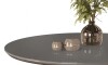 Juego De Comedor 4 Sillas Mesa Redonda - Celeste Gris / Beige