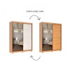Ropero 2 puertas corredizas Doble Cara Sierra - Moderna Ropero 2 puertas corredizas Doble Cara Sierra - Moderna