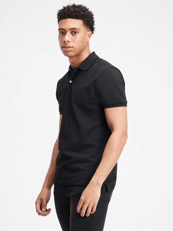 V-STRETCH PIQUE POLO - SOLID TRUE BLACK V2
