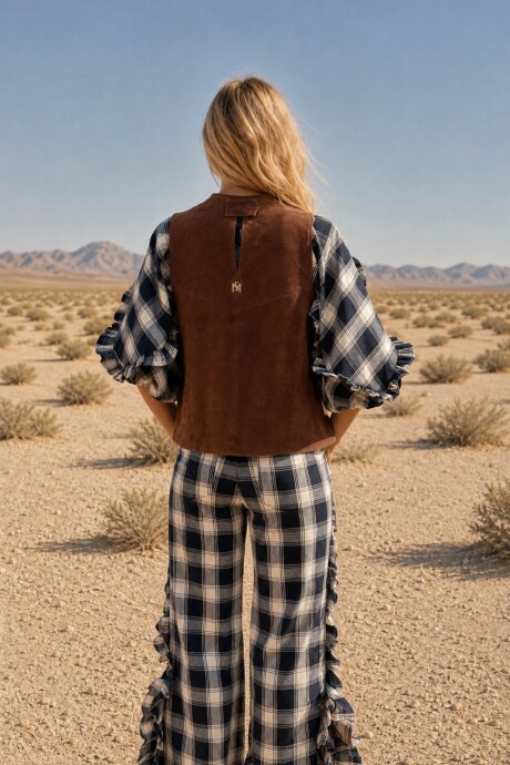 Sun Suede Vest Gamuza Chocolate