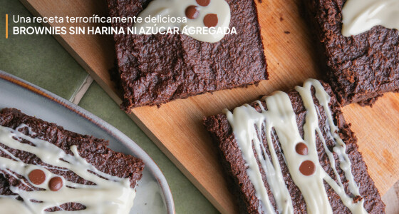 Brownies de Halloween sin azúcar agregada y con harina de almendras