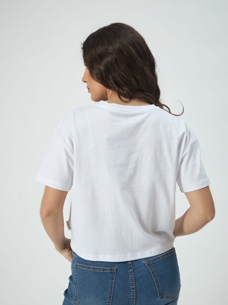REMERA CROP GELATO BLANCO