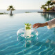 Inflable Posa Vaso Bebida Para Piscina Variedad Diseños Brillantina