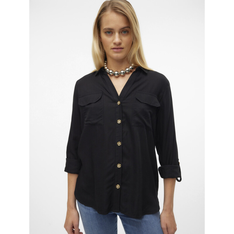 VMBUMPY L/S SHIRT NEW WVN GA NOOS BLACK