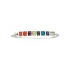 Brazalete 7 chakras -Plata 950-Resina multicolor-BR3013 conpiedra