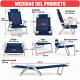 Set X 2 Sillas Summer 6 Posiciones Aluminio AZUL
